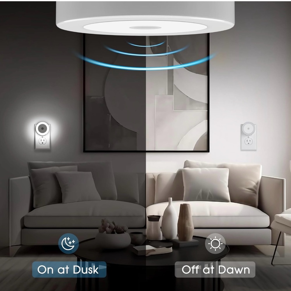 Briignite Night Lights Plug into Wall, Nightlight with Light Sensors - Picture 2 of 4